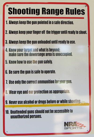 Shooting Range Rules
